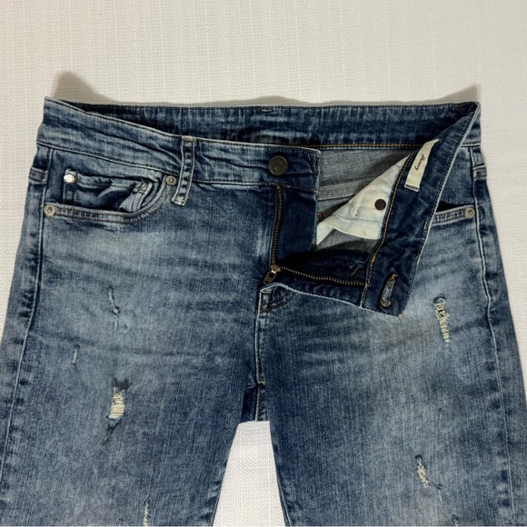 Denim & Supply Ralph Lauren Men’s Skinny Jeans Distressed Blue Acid Wash 29x32 - Picture 6 of 13